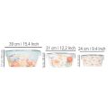 Pots de fleurs, printemps, jardinières pour fleurs/oiseaux, récipient ovale en métal L39/31/24,5 cm, lot de 3 | Floristik24.fr