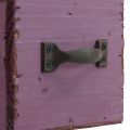 Floristik24 Bac à plantes décoratif en bois violet 12,5 cm