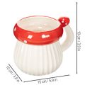 Tasse décorative en céramique motif champignon rouge et blanc 10 cm | Floristik24.fr