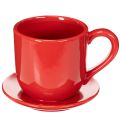 Tasse décorative rouge avec