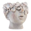 Floristik24 Cache-pot visage jardinière buste aspect béton H14cm