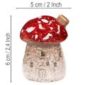 Décoration de maison champignon, amanite tue-mouches miniature de 6 cm, 2 pièces | Floristik24.fr