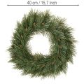 Couronne artificielle en branches de pin avec pommes de pin 40 cm | Floristik24.fr