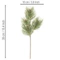 Lot de 6 branches de pin artificielles vertes 39 cm pour décoration | Floristik24.fr
