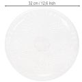Plateau décoratif transparent rond avec pied 32 cm | Floristik24.fr