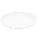 Plateau décoratif transparent rond avec pied 32 cm | Floristik24.fr