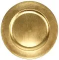 Floristik24 Assiette en plastique Ø33cm dorée effet feuille d'or