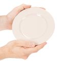 6 coupelles décoratives rondes en plastique apricot - 17 cm | Floristik24.fr