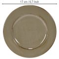 Set de 6 petits plateaux de présentation décoratifs 17 cm - Vert et marron | Floristik24.fr