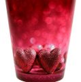 Floristik24 Pot en plastique avec coeur rose Ø12cm H13.5cm 1pc