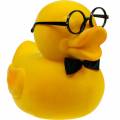 Figurine décorative canard à lunettes jaune, décoration estivale amusante, canard décoratif floqué