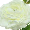 Floristik24 Renoncule fleur artificielle avec fleur et bourgeon blanc H34cm