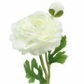 Floristik24 Renoncule fleur artificielle avec fleur et bourgeon blanc H34cm