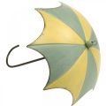 Floristik24 Parapluies en métal, printemps, parapluies suspendus, décoration automne rose/vert, bleu/jaune H29,5cm Ø24,5cm lot de 2