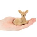 Figurine faon couché en plastique pour décoration intérieure, 8 cm, lot de 6 | Floristik24.fr