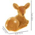 Figurine faon couché en plastique pour décoration intérieure, 8 cm, lot de 6 | Floristik24.fr