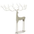 Floristik24 Sculpture de cerf décorative en métal finition vert menthe 45x48 cm pour intérieur