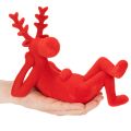 Figurine décorative renne rouge design moderne 24 cm lot de 2 | Floristik24.fr
