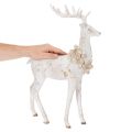 Décoration de cerf en résine avec ornements en pomme de pin 49 cm | Floristik24.fr