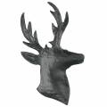Floristik24 Buste de renne décoratif en métal noir 8cm × 4,8cm 8pcs