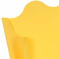 Floristik24 Manchette Rondella rayée jaune Ø40cm 50pcs manchette en pot