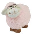 Floristik24 Mouton rose avec lunettes et fourrure céramique 10,5×5,5×9cm 3pcs