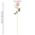 Kunstfleurs roses longues tiges 62 cm bouquet de 12 | Floristik24.fr