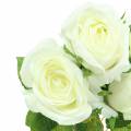 Floristik24 Rose blanche 40cm