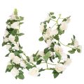 Floristik24 Guirlande de roses artificielles avec fleurs blanches 170 cm