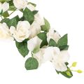 Guirlande de roses artificielles avec fleurs blanches 170 cm | Floristik24.fr