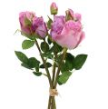 Floristik24 Bouquet de roses artificielles en rose foncé 40cm