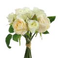 Floristik24 Bouquet de roses crème 26cm