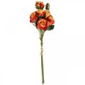 Floristik24 Bouquet de roses roses artificielles fleurs de soie orange 53cm bouquet