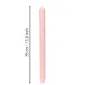 Bougies Rustiques Roses en Cire Colorée Masse 350x28mm Lot de 4 | Floristik24.fr