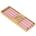 Bougies Rustiques Roses en Cire Colorée Masse 350x28mm Lot de 4 | Floristik24.fr