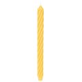 Floristik24 Chandelles torsadées en cire jaune 350x28 mm - Lot de 4