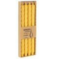 Chandelles torsadées en cire jaune 350x28 mm - Lot de 4 | Floristik24.fr