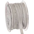 Floristik24 Ruban en velours gris 10 mm x 20 m pour décoration intérieure et loisirs créatifs