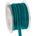 Floristik24 Satiné ruban en polyamide 10 mm x 20 m couleur bleu pétrole pour décoration intérieure et emballages cadeaux