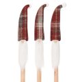 Floristik24 Lot de 6 Figurines de Noël sur Tige en Bois avec Bonnet en Feutre, 58 cm