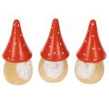 Floristik24 Figurines Mini Lutin en Bois 10 cm Rouge et Blanc Lot de 6