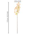 Kunstblume Branche d’Orchidée Orange 110 cm Lot de 3 pour Décoration Intérieure | Floristik24.fr