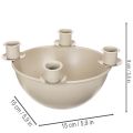 Centre de Table Beige avec 4 Supports pour Bougies, 15 cm | Floristik24.fr