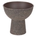 Floristik24 Coupe ronde pour plantes avec socle en métal 18 cm brun et anthracite