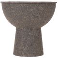 Coupe ronde pour plantes avec socle en métal 18 cm brun et anthracite | Floristik24.fr