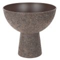 Floristik24 Coupe à pied en métal ronde brun 25 cm