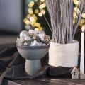 Coupe à plante en métal sur pied haut ronde 18cm vert clair | Floristik24.fr