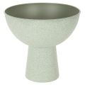 Floristik24 Coupe décorative sur pied pour plantes 25 cm effet granit vert gris