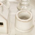 Porte-bougie décoratif en céramique avec maison et arbres, 16 cm | Floristik24.fr