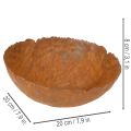 Coupe ronde en métal effet rouille surface texturée 20 cm | Floristik24.fr
